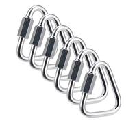 OWAYOTO Delta Quick Link Triangle Locking Carabiner 1/4" M6 6MM 6pcs