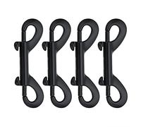 OWAYOTO Double Ended Bolt Snaps Hook Black Trigger Clips Chain Metal Clips Key Holder 4pcs