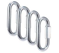 OWAYOTO Quick Link Locking Carabiner Heavy Duty Chain Quick Links Connector Chain Repair Links M8 5/16 inch 4pcs