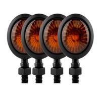 OWBFYLSMH Motorcycle Turn Signal Light 2/4PCS Universal Motorcycle Turn Signal 12V Indicator Light Black Chrome Running Lights Lamp Amber Blinkers