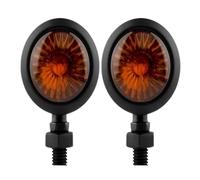 OWBFYLSMH Motorcycle Turn Signal Light 2/4PCS Universal Motorcycle Turn Signal 12V Indicator Light Black Chrome Running Lights Lamp Amber Blinkers