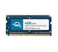 OWC - 8GB OWC Memory Upgrade Kit - 2 x 4GB PC8500 DDR3 1066MHz SO-DIMMs for all MacBook Pro 13", 15", & 17" 2008/2009/2010 'Unibody' models; all MacBook 13" Unibody; Mac mini 2009 & Later; iMac 2009
