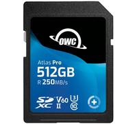 OWC Atlas Pro SD V60-512GB - SDXC UHS-II V60 Media Card, Up to 250MB/s read and 130MB/s write, cost-effective memory card for most common photo and up to 4K video capture