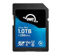 OWC Atlas Pro SD V60-1TB - SDXC UHS-II V60 Media Card, Up to 250MB/s read and 130MB/s write, cost-effective memory card for most common photo and up to 4K video capture