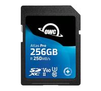 OWC Atlas Pro SD V60-256GB - SDXC UHS-II V60 Media Card, Up to 250MB/s read and 130MB/s write, cost-effective memory card for most common photo and up to 4K video capture