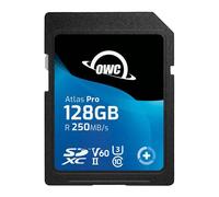 OWC Atlas Pro SDXC UHS-II V60 128GB Memory Card, 250 MB/s Read, 130 MB/s Write