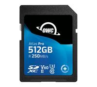 OWC Atlas Pro SDXC UHS-II V60 512GB Memory Card, 250 MB/s Read, 130 MB/s Write