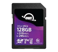 OWC Atlas Ultra SD V90-128GB - SDXC UHS-II V90 Media Card, Up to 300MB/s read and 250MB/s write, High-performance, memory card for advanced photography and video recording