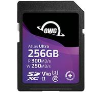 OWC Atlas Ultra SD V90-256GB - SDXC UHS-II V90 Media Card, Up to 300MB/s read and 250MB/s write, High-performance, memory card for advanced photography and video recording