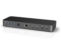 OWC OWCTB3DK12PSL Docking Station with Thunderbolt 3 Wire Black/Silver - Docking Stations (with Wire, Thunderbolt 3, USB Type-A, 10.100,1000 Mbps, Black, Silver, SD)