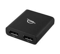 OWC Thunderbolt 3 Dual DisplayPort Adapter, Single display up to 8K @ 30Hz, Dual display up to 4K @ 60Hz, with DisplayPort 1.4 tachnology, DSC compatible, with .7 meter Thunderbolt 3 cable