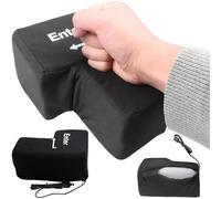 Owddddtnxc Giant Enter Button Soft & Comfortable Funny Giant USB Enter Key Stress Relief Big Button Easy to Use Key for Desktop Computer Supplies