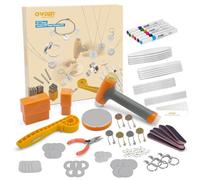 OWDEN 167 Pcs D.I.Y. Hand Stamped kit, Metal Stamping kit and DIY Personalized Stamp Jewelry Gift, Tag and Bracelet Blanks,Great Teenage Birthday Gift, Unique Handmade Jewelry, AJ0048