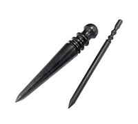 OWDEN Professional 2Pcs.Leather Edge Burnisher Ebony Wood Edge Slicker Leather Craft Tool Polished Grinding Tool,Round Head Leather Edge Burnish Working Tool，Leather Tool