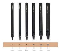OWDEN Professional 6Pcs. Leather Hollow Punch Set. Size: 1.0-5.0mm for Leather Belt, Watch Band and Leather Strap Gasket. with a Free Mini Cutting mat.