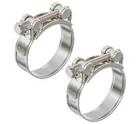 OWDFF Stainless Steel Exhaust Clamp 60-63 mm 4 Pieces Silver