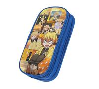 OWECRUT Xxawh Tzueoxhoipdnkhm Novidro Kd School Pencil Case High Capacity Stationery Box Unique Custom Models Cosmetic Bag Pencil Holder Blue