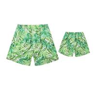 Owegvia Family Matching Swimsuits Daddy and Me Swimming Pants Father and Son Swim Trunks Bathing Suits Beachwear (Adult, Green Dad, M)