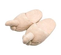Owegvia Unisex Funny Slipper Novelty Gag Young Adult Gifts Soft Slipper For Unisex-adult Funny Reproductive Organ Modeling (Nude, One Size)