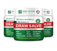 OWELL NATURALS Drawing Salve Ointment Fast Acting Formula for Skin, Splinters, Ingrown Hairs, Boils & Cyst, Bug Bites, bee Sting, Mosquito bite Itch, Poison Ivy (3 Pack)