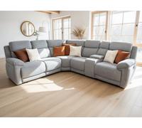 Owen Electric Recliner Sofa Grey Large Corner