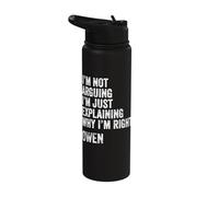 Owen Quote Funny Birthday Custom Name Idea Engineer Stainless Steel Insulated Water Bottle