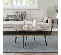 Owen Retro Coffee Table - Round - Grey Oak - 3615307COMUK