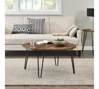 Owen Retro Coffee Table - Round - Walnut - 3615222COMUK