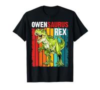 Owen Saurus Funny Personalized Dinosaur T Rex Name Boys T-Shirt