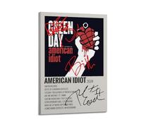 owengo Green Day-AMERICAN IDIOT Posters Hit Music Album Cover Wall Art Canvas Printing for Bedroom Deco12x18inch(30x45cm) Frame-style