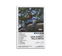 owengo J. COLE- 2014 Forest Hills Drive Posters Two Options Hit Music Album Cover Wall Art Canvas Printing for Bedroom Decoration12x18inch(30x45cm) Unframe-style