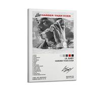 owengo Lil Baby - Jarder Than Ever Posters Pop Music Album Cover Wall Art Canvas Printing for Wall Deco12x18inch(30x45cm) Frame-style