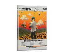 owengo Tyler The Creator-Flower Boy Posters Pop Music Wall Art Canvas Printing for Room Aesthetics24x36inch(60x90cm) Frame-style