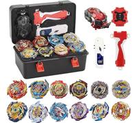 Owenkelng Gyro Blade Gift Set with Portable Box, 12 Twist Caps, 2 Bi-Directional Fusion Attack Metal Launcher, Multi-Colour