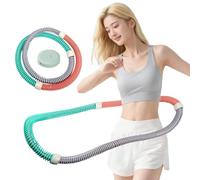 Owfeel Weighted Soft Spring Hula Hoop for Adults, 3lb Portable Foldable Fitness Hoop, Waist-Friendly Design, Lose Weight Fast by Fun Way to Workout, Exercise Hoop for Women, for Home and Travel