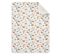 OWFKAY Baby Blanket Kids Baby Soft Plush Fleece Bed Blankets Newborn Gifts Warm Shower Birthday Dog Architecture