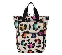 OWFKAY Baby Diaper Bag Backpack,Multifunction Baby Nappy Changing Bags with Insulated Pockets-Brown Leopard Print Pattern