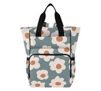 OWFKAY Baby Diaper Bag Backpack，Multifunction Baby Nappy Changing Bags with Insulated Pockets-Cute Daisy Flower Floral Boho