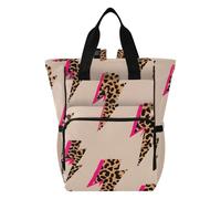OWFKAY Baby Diaper Bag Backpack，Multifunction Baby Nappy Changing Bags with Insulated Pockets-Lightning Leopard Print Pattern