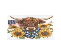 OWFKAY Bath Mats for Bathroom Front Door Mat Outside Entrance Highland Cow Leopard Kitchen Rugs Non Slip Washable Mats For Bedroom