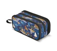 OWFKAY Beach Shore Coast Pencil Case for Boys Girls School Large Capacity with 3 Compartments Pencil Pouch Back to School Supplies Stationery Organizer