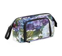 OWFKAY Big Capacity Pencil Pen Case Pouch Bag School College Office Organizer for Teens Girls Adults Student-Multicolored Hydrangeas Pattern