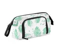 OWFKAY Big Capacity Pencil Pen Case Pouch Bag School College Office Organizer for Teens Girls Adults Student-Green Hedgehog Pattern