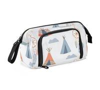 OWFKAY Big Capacity Pencil Pen Case Pouch Bag School College Office Organizer for Teens Girls Adults Student-Tent Dreamcatcher Pattern