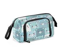 OWFKAY Big Capacity Pencil Pen Case Pouch Bag School College Office Organizer for Teens Girls Adults Student-Bears Fun Doodle