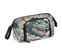 OWFKAY Big Capacity Pencil Pen Case Pouch Bag School College Office Organizer for Teens Girls Adults Student-Dinosaur Breaking Through Rocks