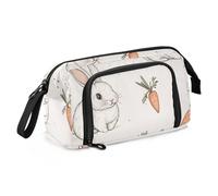 OWFKAY Big Capacity Pencil Pen Case Pouch Bag School College Office Organizer for Teens Girls Adults Student-Little Rabbits