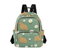 OWFKAY Capybara Daisy Green Women's Fashion Backpacks Rucksack Bag Back Pack Ladies for Travelling Work Lightweight
