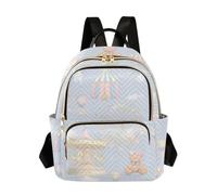 OWFKAY Carousel Ferris Wheel Small Backpack for Women Rucksack Mini Girls School Bag Travel Anti Theft Casual