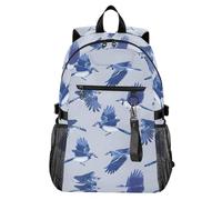 OWFKAY Casual Sports Backpack with Laptop Compartment Teens Travel Rucksack College Bag for Work School Daily Blue Jays Flying in The Sky